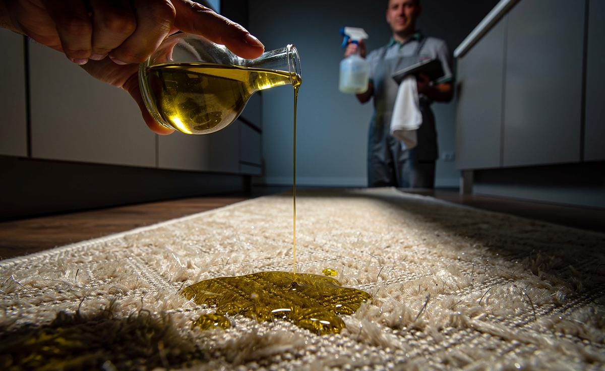 Warum Köche Olivenöl auf den Teppich träufeln, Reinigungsspezialisten geben Tipps